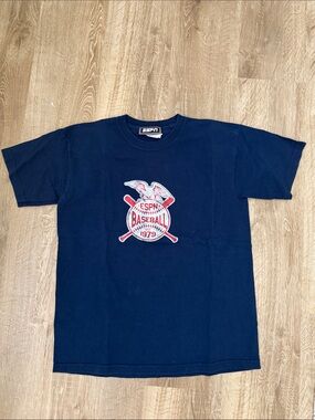 Kids' ESPN Navy Short Sleeve Baseball Graphic Tee